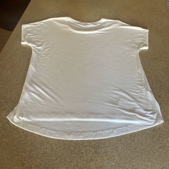 Soma Weekend split curved back hem super soft rayon stretch t-shirt loungewear - Picture 8 of 12